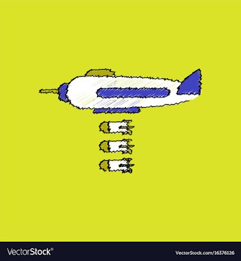 Flat shading style icon bomber dropped the bombs vector image