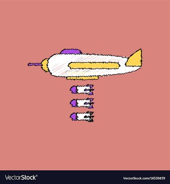 Flat shading style icon bomber dropped the bombs vector image