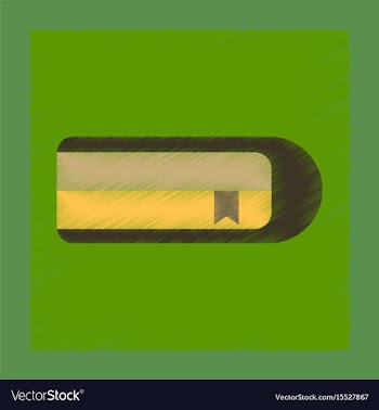 Flat shading style icon book bookmark vector image