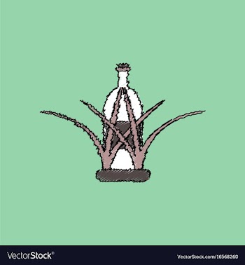 Flat shading style icon bottle in grass vector image