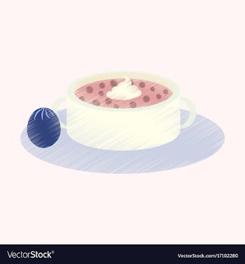 Flat shading style icon bread-soup with dried vector image