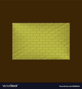 Flat shading style icon brick wall vector image