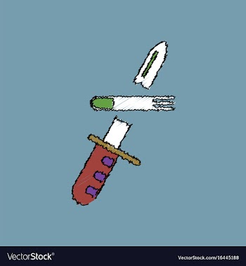 Flat shading style icon bullet broke knife vector image
