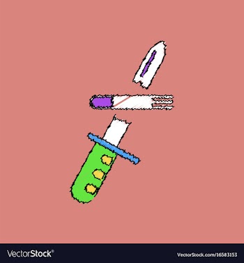 Flat shading style icon bullet broke knife vector image