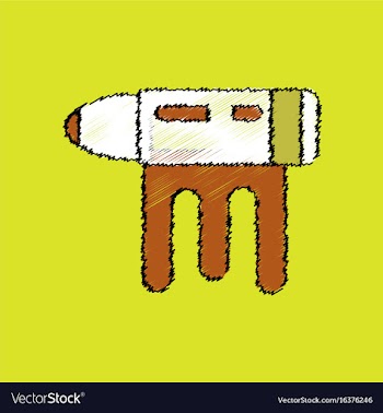 Flat shading style icon bullet with blood vector image