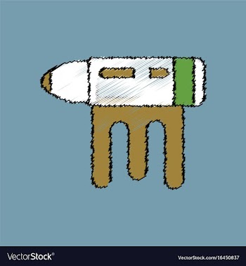 Flat shading style icon bullet with blood vector image