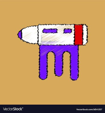 Flat shading style icon bullet with blood vector image
