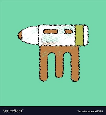 Flat shading style icon bullet with blood vector image