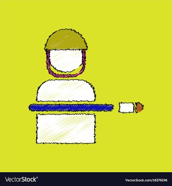 Flat shading style icon bullet wounded soldier vector image