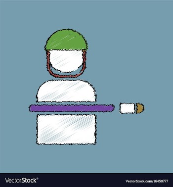 Flat shading style icon bullet wounded soldier vector image