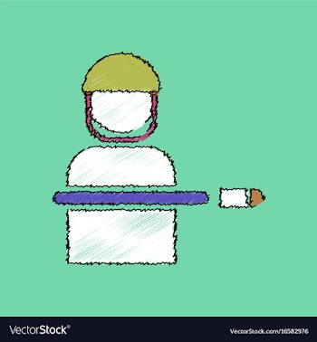 Flat shading style icon bullet wounded soldier vector image