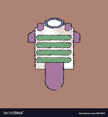 Flat shading style icon bulletproof vest vector image