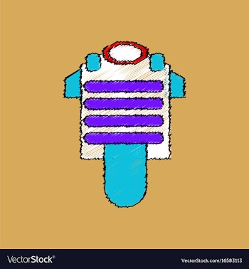 Flat shading style icon bulletproof vest vector image
