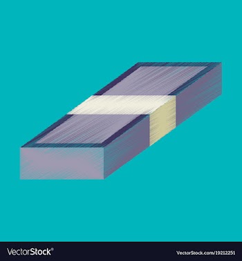 Flat shading style icon bundle of money vector image