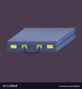 Flat shading style icon business case vector image