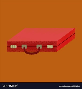 Flat shading style icon business case vector image