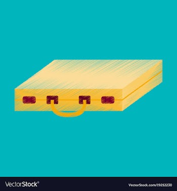 Flat shading style icon business case vector image