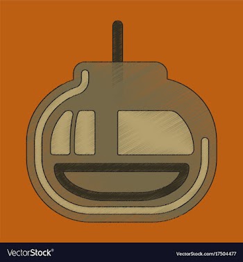 Flat shading style icon cabin ski lift vector image