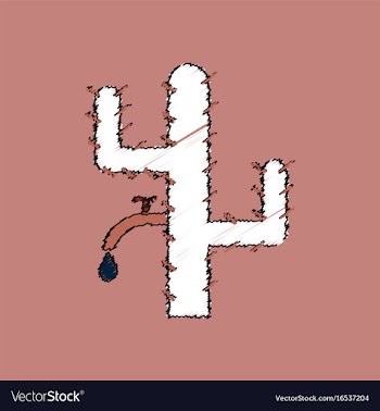 Flat shading style icon cactus with crane vector image