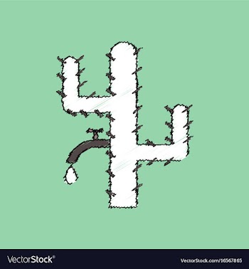 Flat shading style icon cactus with crane vector image
