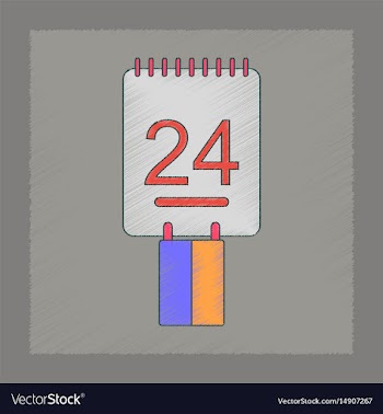 Flat shading style icon calendar ukraine vector image