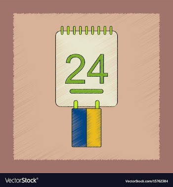 Flat shading style icon calendar ukraines vector image