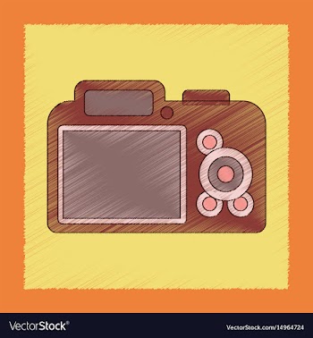 Flat shading style icon camera vector image
