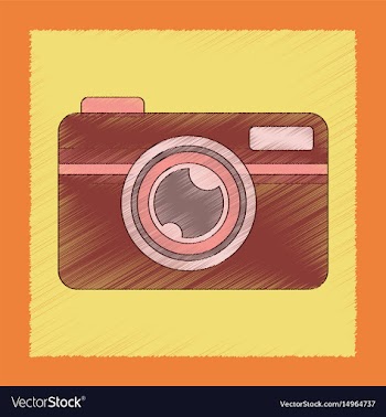 Flat shading style icon camera vector image