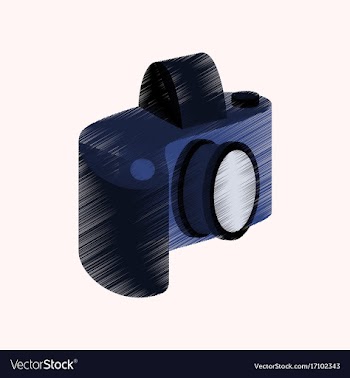 Flat shading style icon camera vector image