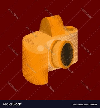Flat shading style icon camera vector image