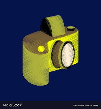 Flat shading style icon camera vector image