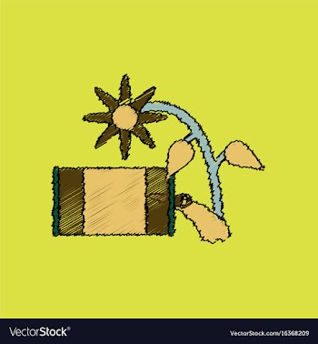 Flat shading style icon canned and flower vector image