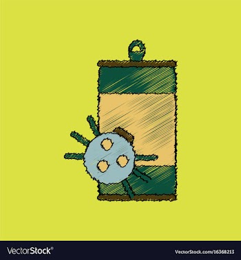 Flat shading style icon canned and spider vector image