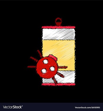 Flat shading style icon canned and spider vector image