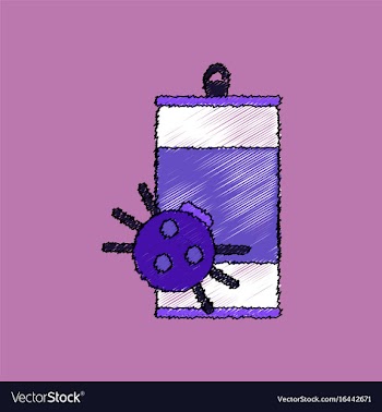 Flat shading style icon canned and spider vector image