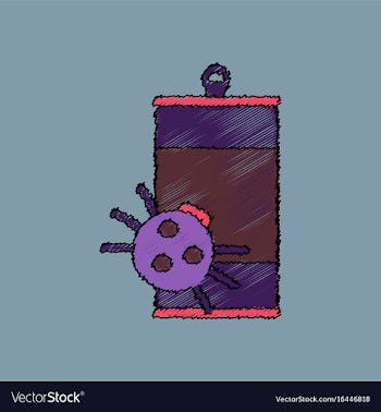 Flat shading style icon canned and spider vector image
