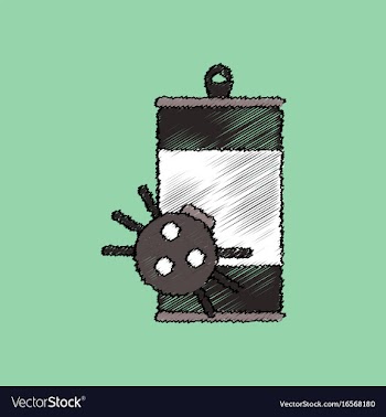 Flat shading style icon canned and spider vector image