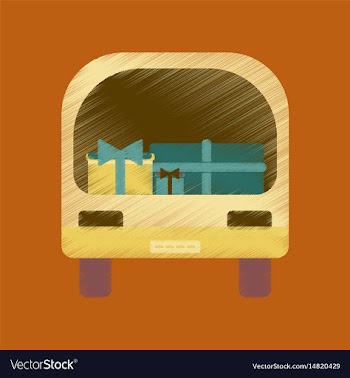 Flat shading style icon car gifts vector image