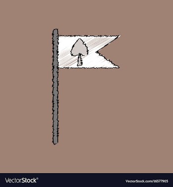 Flat shading style icon cards symbol on flag vector image