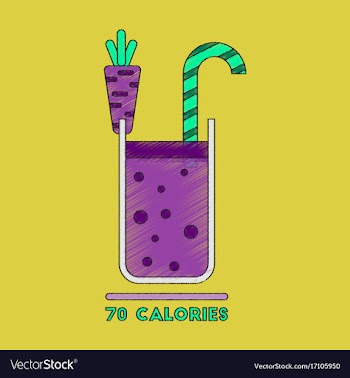 Flat shading style icon carrot smoothies vector image