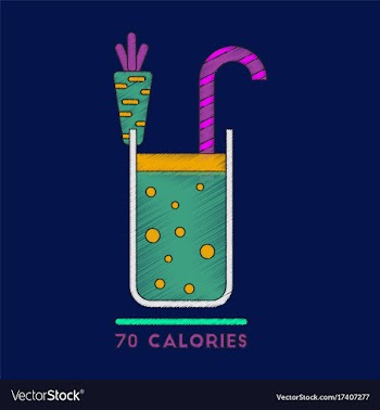 Flat shading style icon carrot smoothies vector image