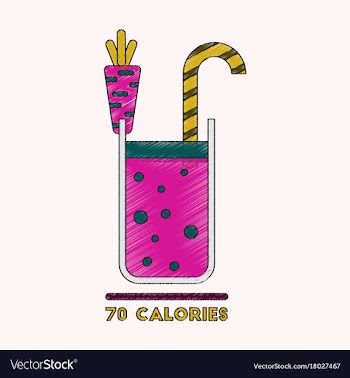 Flat shading style icon carrot smoothies vector image