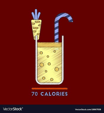 Flat shading style icon carrot smoothies vector image