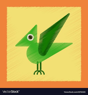 Flat shading style icon cartoon dinosaur vector image
