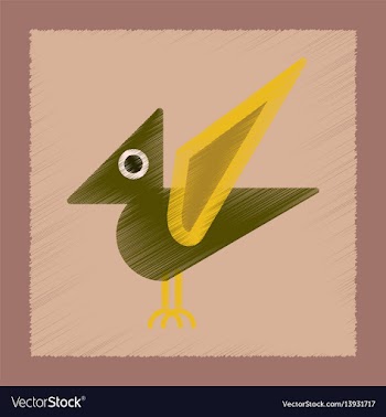 Flat shading style icon cartoon dinosaur vector image