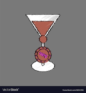 Flat shading style icon casino chip and cocktail vector image