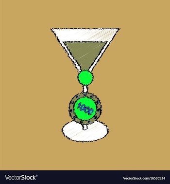 Flat shading style icon casino chip and cocktail vector image