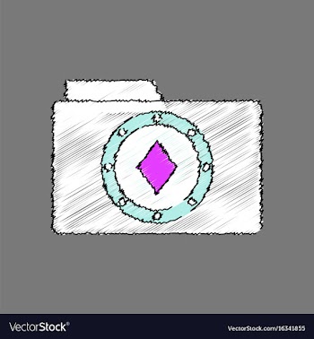 Flat shading style icon casino chip on folder vector image
