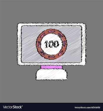 Flat shading style icon casino chip on screen vector image