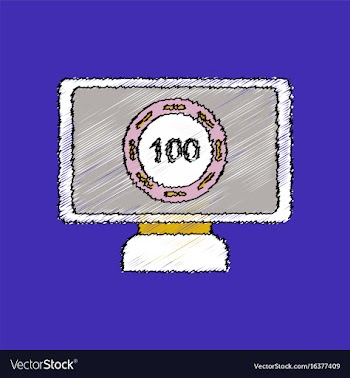 Flat shading style icon casino chip on screen vector image